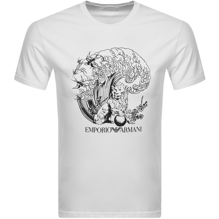 Alternative Image for ProductEmporio Armani Crew Neck Logo T Shirt White1